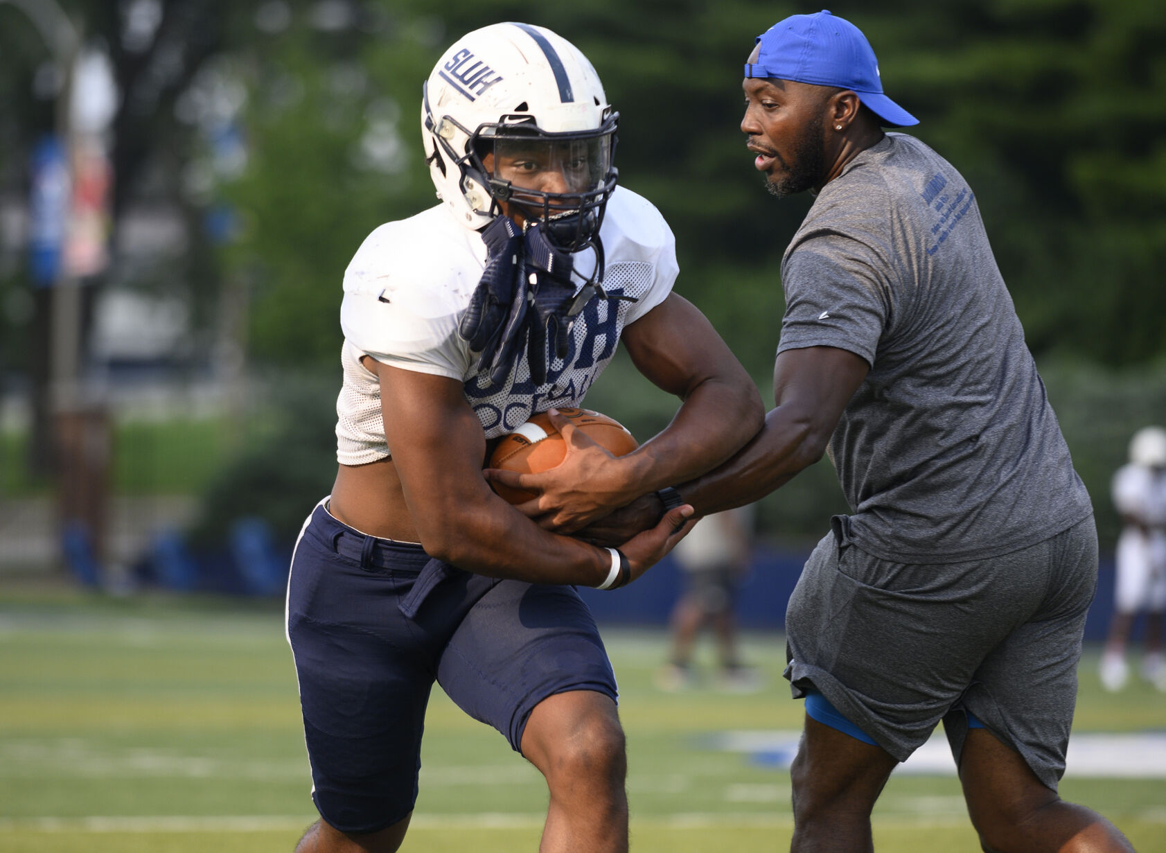 SLUH football practice